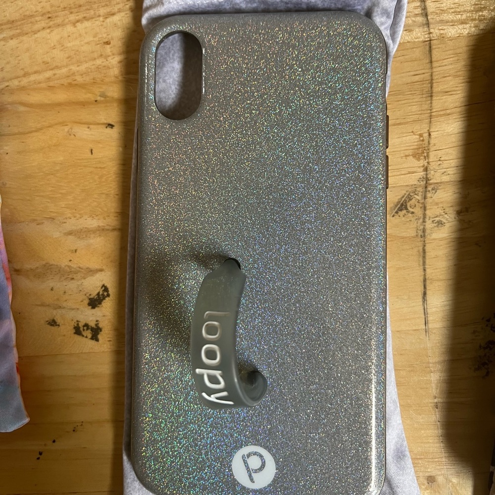 Loopy iphone XR sparkle silver case mint condition